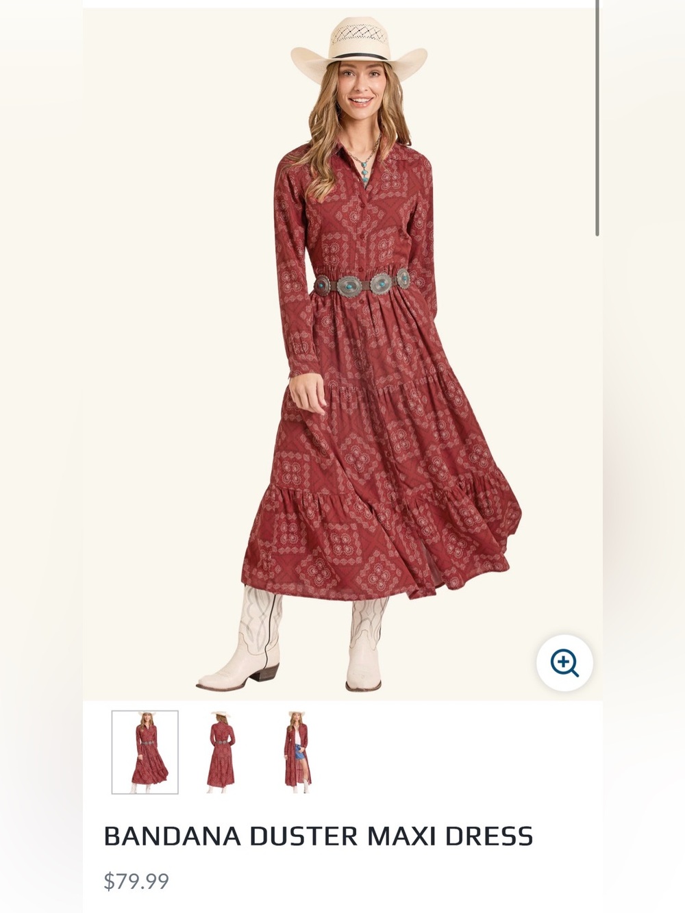 Panhandle Slim Bandana Duster Maxi Dress - Size Large